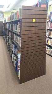 lot 212 image: Freestanding Bookshelf, 7 Shelves, Adjustable, Dark Brown, Library Use