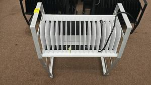 lot 257 image: Laptop Charging Cart with 12 Slots, Metal Construction, Power Strip