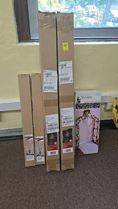 lot 264 image: His & Hers 7 Ft. Peaked Wedding Arch with Decorative LED Lighted Branches, (5) boxes