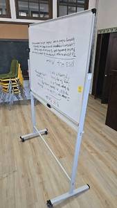 lot 288 image: Large Mobile Double-Sided Whiteboard, Approx. 48x72 Inches, Metal Frame