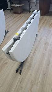 lot 288A image: Folding Table, White, 30x72, High-Density Polyethylene Surface