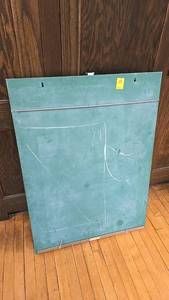 lot 294 image: Folding Chalkboard, Green Surface, Yellow Backside, Wall-Mounted