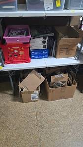 lot 321 image: Office Supplies Lot Clipboards, File Folders, Report Covers and Folding Table