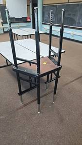lot 511 image: (2) Adjustable School Desk, Metal Frame, Laminate Surface, Height Adjustable