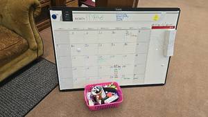 lot 519 image: Quartet Dry Erase Whiteboard Calendar, 3 ft x 2 ft, Accessories Included