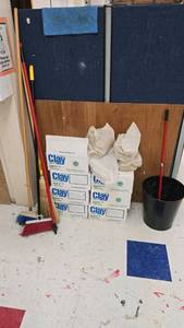 lot 49A image: Continental Clay Pottery Clay, AP Non-Toxic, Floor Brooms