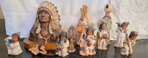 lot 82 image: Native American Figurine collection.