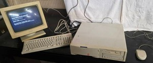 lot 105 image: Vintage desk-top computer setup