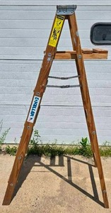 lot 116 image: 6 Keller wooden A- frame ladder