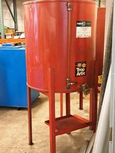 lot 62 image: 5-Gallon Above Ground Tank for Flammable Liquids 75 x 34 (Round) with Stand