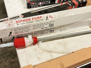 lot 244 image: Zee Line Siphon Hand Pump #369 (in original packaging)
