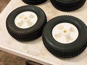 lot 401 image: Lot of (2) Marathon 10 Hand Truck Replacement TireWhite Plastic Rim