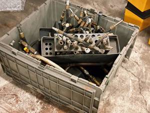 lot 419 image: Lot of (1 Tote) Misc. Parts, Assorted Hoses and Adapters (New)