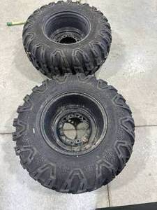 lot 15 image: Pair of ATV Tires AT25x10R12 (appear new)