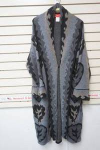 lot 12 image: Chacok Wool Cardigan Sweater 46 long. Made in France. (approx. Womens size 9)