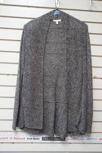 lot 130 image: Eileen Fisher Black 100% Silk Long Sleeve Shirt. Size S