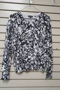 lot 132 image: George Size 4-6 Button Up Sweater (Black & White)