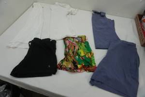 lot 199 image: Tommy Bahama Shorts, Tank, Athletic Shorts, White Tee, Cache Size 0 Silk Shorts