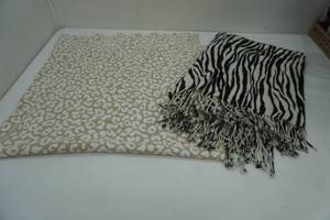 lot 204 image: Shawl & Zebra Scarf. Nice Quality