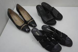 lot 236 image: 3 Pair Womens Dress Shoes & Sandals