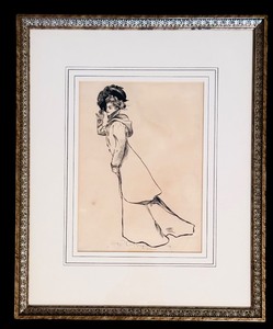 lot 107 image: Decadent Young Woman, After the Dance Framed Print