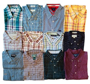 lot 237 image: Fabulous Lot of Mens Button-Down Shirts including Haggar, Hathaway, Cutter & Buck and More