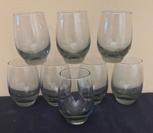 lot 122 image: Set of Eight Smokey Juice Glass Tumblers