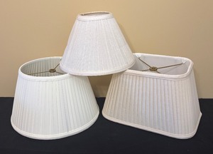 lot 125 image: Three Pleated Lamp Shades