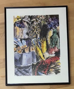 lot 126 image: Original Abstract Watercolor Painting by C. Bold