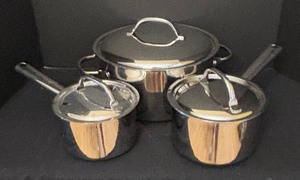 lot 134 image: Three Cuisinart Cooking Pots with Lids