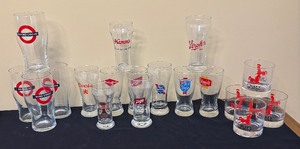 lot 136 image: Selection of Barware Glasses including Old Style, Coors, Grain Belt, Hamms and More