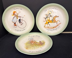 lot 223 image: Trio of Vintage Holly Hobbie Collectors Edition Plates