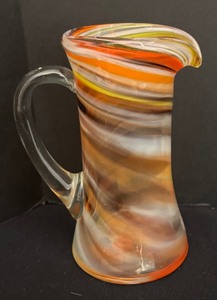 lot 252 image: Amazing Art Glass Pitcher