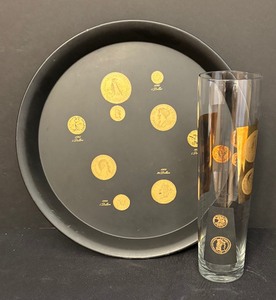 lot 253 image: Vintage Cera Federal Coin Vase with Coordinating Tray