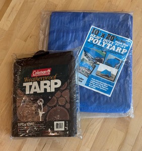 lot 314 image: New Poly Trap and Coleman Tarps