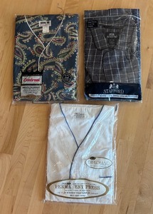 lot 327 image: Three Pairs of Mens Pajamas by Diplomat, Stafford and Cranbrook,  Size XL and XXL