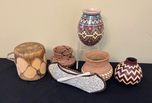 lot 354 image: Tarahumara Mexican Indian Basket and More