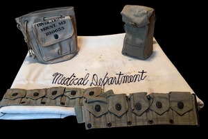 lot 240 image: Vintage Wool US Navy Medical Department Blanket and More