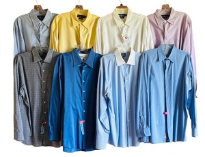 lot 241 image: Eight Button-Down Mens Shirts including Ralph Lauren, JoS A Bank, Tommy Hilfiger and More