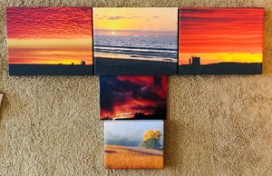 lot 244 image: Five Beautiful Photographic Prints including Sunsets