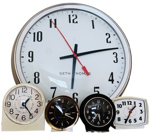 lot 331 image: Multiple Vintage Clocks including Seth Thomas, Westclox and Baby Ben