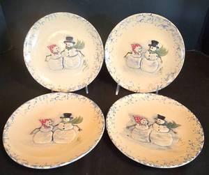 lot 294 image: Sandhurst Pottery Snowman Serving Set