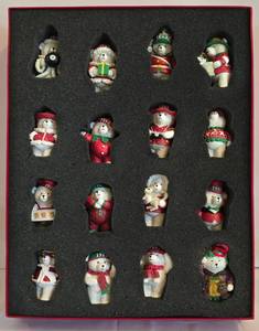 lot 300 image: New in Box Santa Bear Department Store Display Ornament Collection