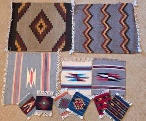 lot 376 image: Native American Hand Woven Mat & Coaster Collection
