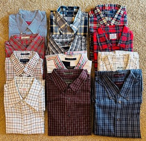 lot 284 image: Beautiful Button-up Mens Shirts Including Nordstrom, Nautica, Eddie Bauer and More