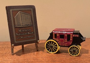 lot 544 image: Wells Fargo and Midland National Bank of Minneapolis Coin Banks