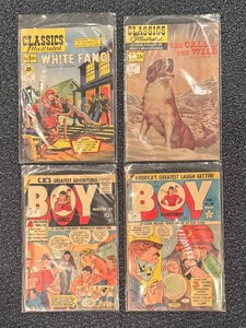 lot 92A image: Vintage Classics Illustrated and Boy Comic Books
