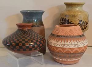 lot 378 image: Ethnic Pottery Vase Collection