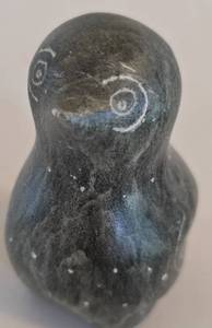 lot 381 image: Signed Vintage Inuit  Alaskan Soapstone Carving