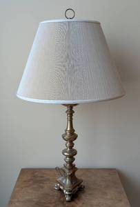lot 76 image: Tall Brass Frederick Cooper Table Lamp